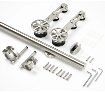 Premium Stainless Steel Barn Door Sliding Glass Hardware Set SH-SS-0079