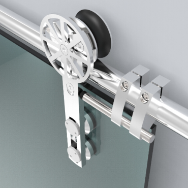 Premium Stainless Steel Barn Door Sliding Glass Hardware Set SH-SS-0079