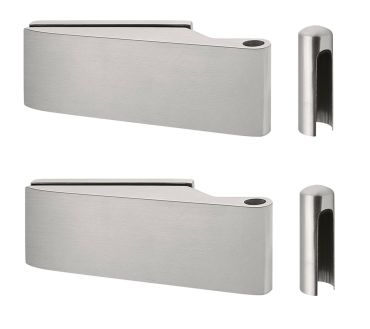 Interior Glass Door Hardware Set in Stainless Steel