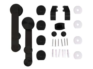 V1000 Carbon Steel Sliding Glass Barn Door Installation Set 