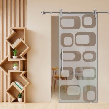 Sliding Glass Barn Door SGD-0481